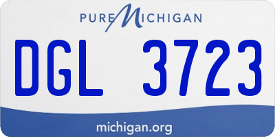 MI license plate DGL3723