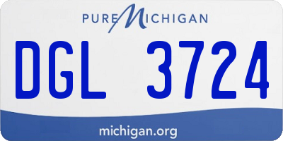 MI license plate DGL3724