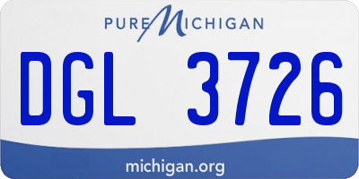 MI license plate DGL3726