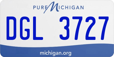 MI license plate DGL3727