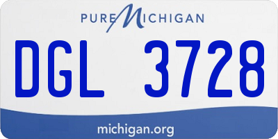 MI license plate DGL3728