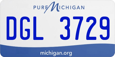 MI license plate DGL3729