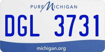 MI license plate DGL3731