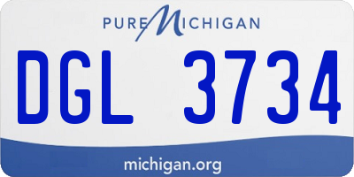 MI license plate DGL3734