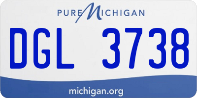 MI license plate DGL3738