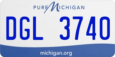 MI license plate DGL3740