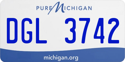 MI license plate DGL3742