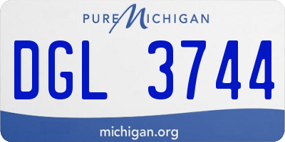 MI license plate DGL3744