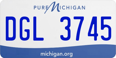 MI license plate DGL3745