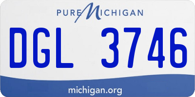 MI license plate DGL3746