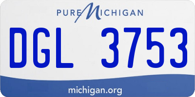 MI license plate DGL3753
