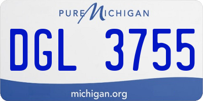 MI license plate DGL3755