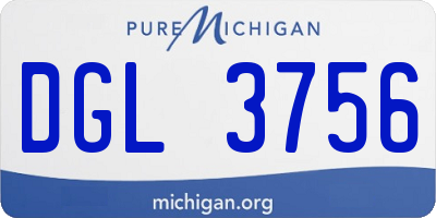 MI license plate DGL3756