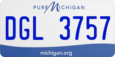 MI license plate DGL3757