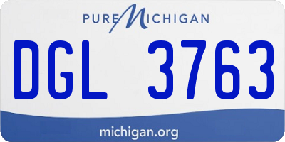 MI license plate DGL3763
