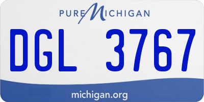 MI license plate DGL3767
