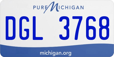 MI license plate DGL3768
