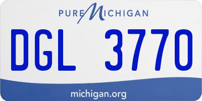 MI license plate DGL3770