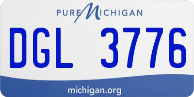 MI license plate DGL3776
