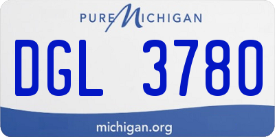 MI license plate DGL3780