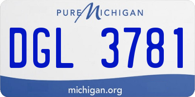 MI license plate DGL3781