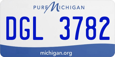 MI license plate DGL3782
