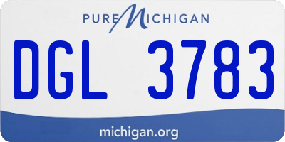 MI license plate DGL3783