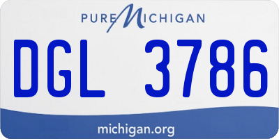 MI license plate DGL3786