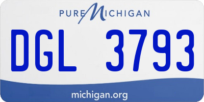 MI license plate DGL3793