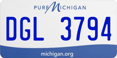 MI license plate DGL3794