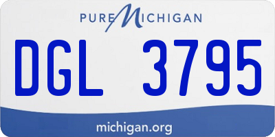 MI license plate DGL3795