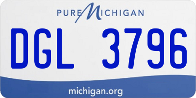 MI license plate DGL3796