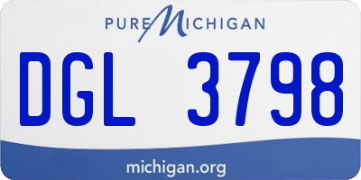 MI license plate DGL3798
