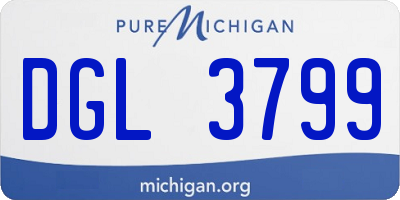 MI license plate DGL3799