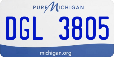MI license plate DGL3805