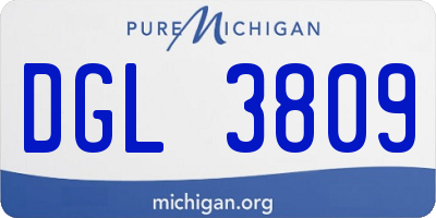 MI license plate DGL3809