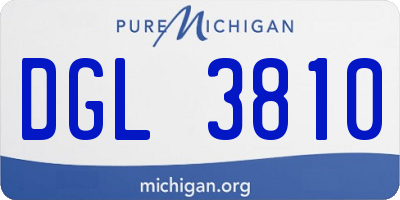 MI license plate DGL3810