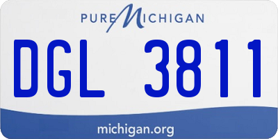 MI license plate DGL3811