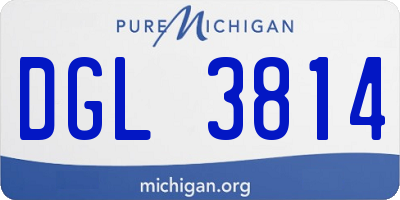 MI license plate DGL3814