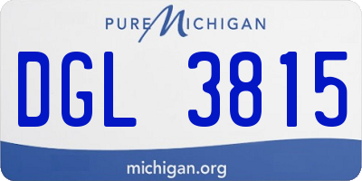 MI license plate DGL3815