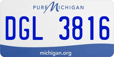 MI license plate DGL3816