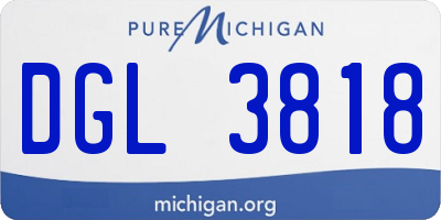 MI license plate DGL3818