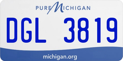 MI license plate DGL3819