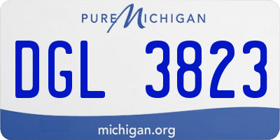 MI license plate DGL3823