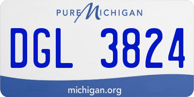 MI license plate DGL3824