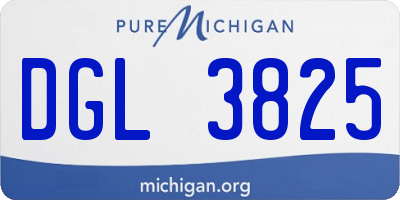 MI license plate DGL3825