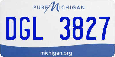 MI license plate DGL3827