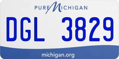 MI license plate DGL3829