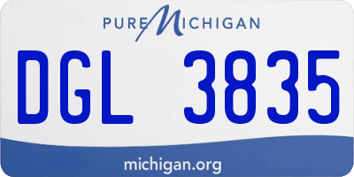 MI license plate DGL3835