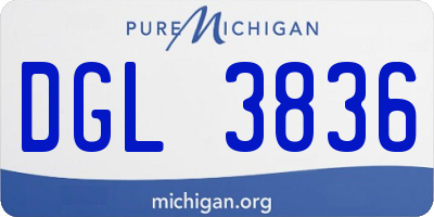 MI license plate DGL3836